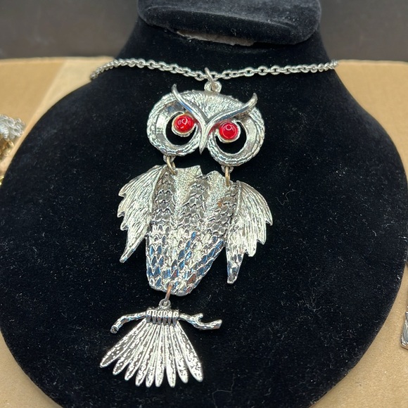 Jewelry Vintage Articulated Owl Necklace Poshmark
